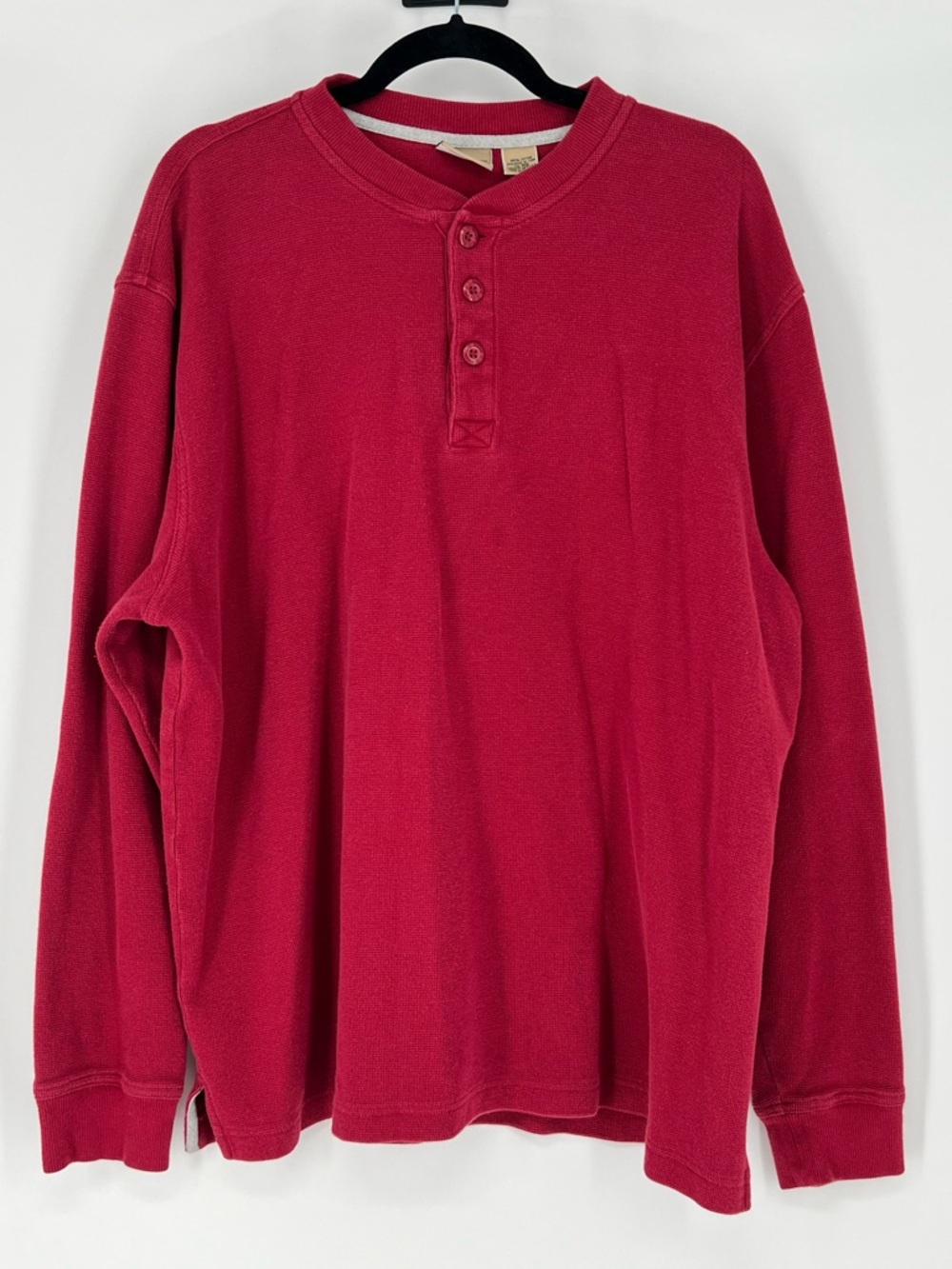 L.L.Bean Men's Unshrinkable Mini-Waffle Henley in a traditional fit